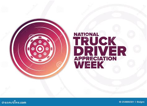 National Truck Driver Appreciation Week. Holiday Concept Stock Vector ...