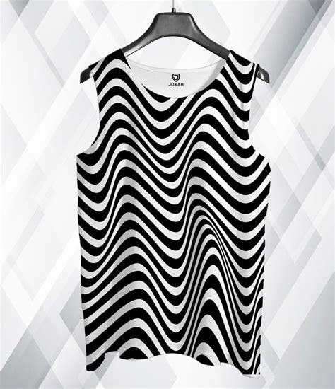 Black and White Optical Illusion Sando Men's Sleeveless Tank | Juxar