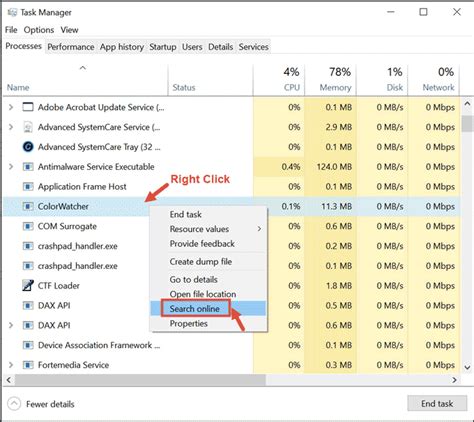 Task Manager Search Process 的图像结果