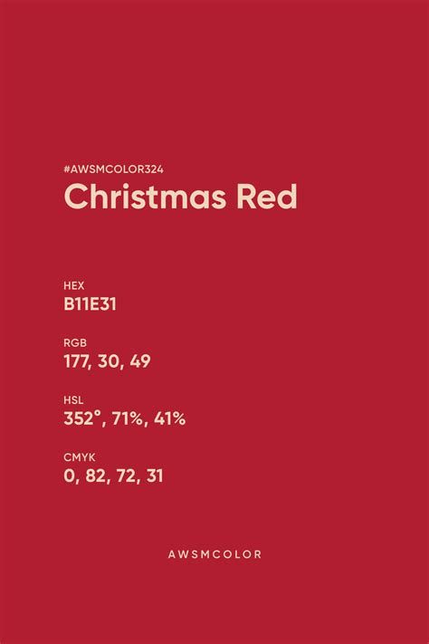 Awsmcolor | Christmas Red - Color Palette No. 234