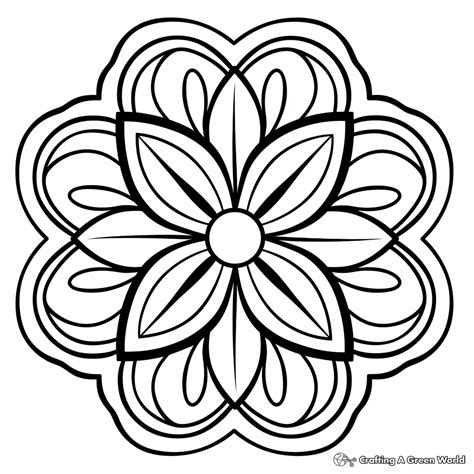 Simple Mandala Coloring Pages Printable