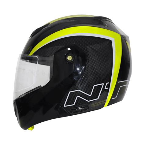 TVS Ntorq Flip-up Helmet, Color: Neon & Black - ISI Certified