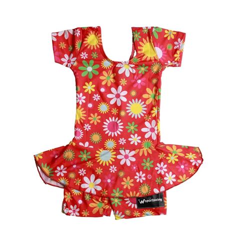 Sports Wing Kids Girl's Swimming Frock Suit (Orange) – Sportswing.in