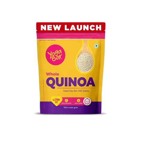 Yogabar Whole Quinoa 1kg Pouch - Gluten Free Quinoa Grain - Diet Food ...