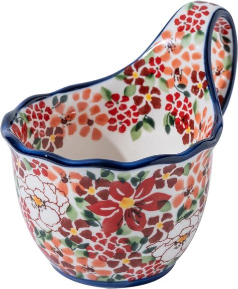 Amazon.com | ALMA Handpainted Microwavable Soup Bowl with Loop Handle ...