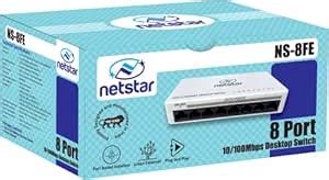 NETSTAR® 8 Port Desktop Switch | 10/100 Mbps Fast Ethernet Network ...