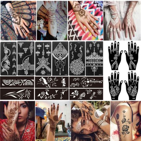 India Henna Cones Temporary Tattoo Stencils Kit Hand India | Ubuy