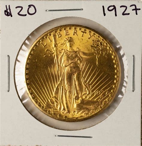 1927 $20 St. Gaudens Double Eagle Gold Coin
