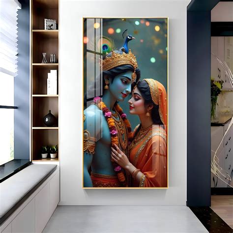 Radha Krishna Togetherness Premium Acrylic Wall Art - The Next Decor