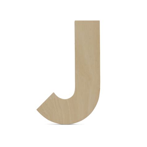 Wooden Letter J 12 inch or 8 inch, Unfinished Large Wood Letters for ...