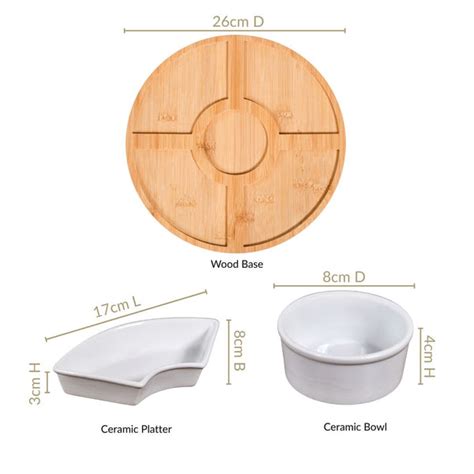 Chip And Dip White Ceramic Bowl And Tray Set Online - Premium Platter ...