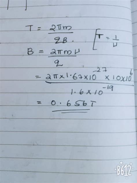 A cyclotron's oscillator frequency is 10MHz. What should be the ...