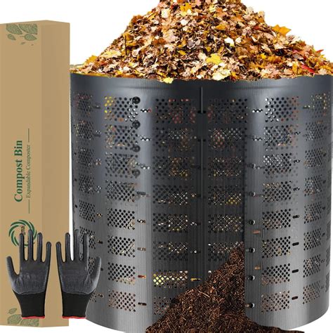 Amazon.com : Hongmai 260 Gallons Compost Bin Expandable Outdoor ...