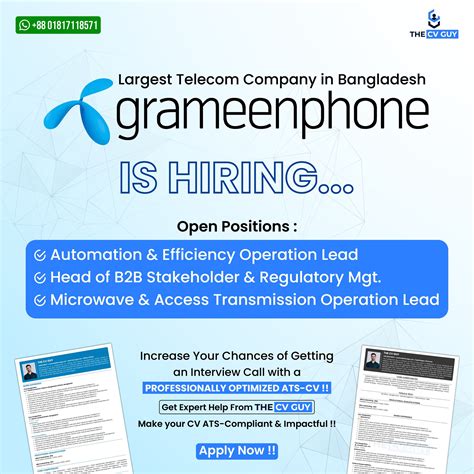 Grameenphone is Hiring for multiple position