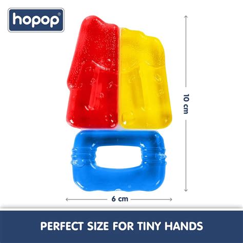 HOPOP Easy Grip Water Filled Cooling Teether For Babies