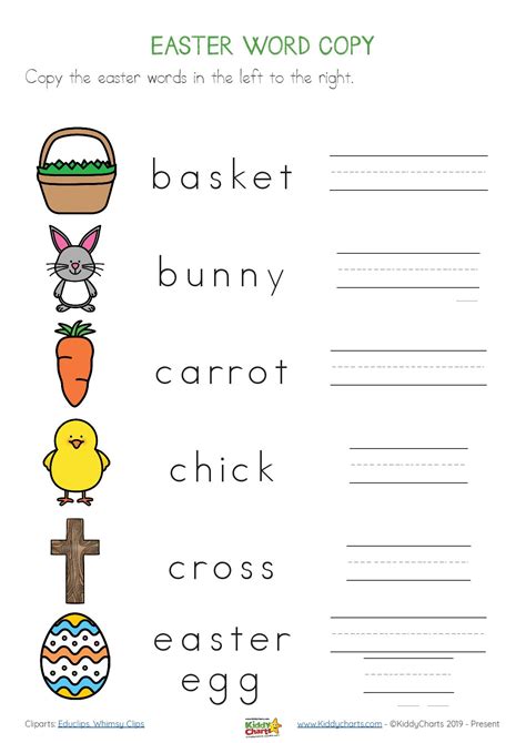 Easter Worksheets - KiddyCharts Shop - Worksheets Library