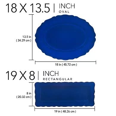 Certified International 2-Piece Blue Indigo Platter Set