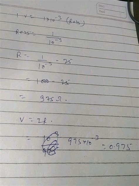 A 25 ohm galvanometer, which gives a full scale deflection for 1ma , is ...