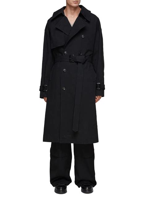 Mens Black Trench Coat Full Length
