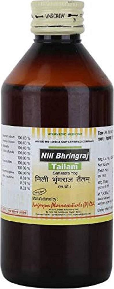 Buy Ayupra Wellness Nagarjun Nili Bhringraj Thailam Hair Oil, 100 ml ...