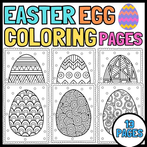 Printable Easter Egg Coloring Pages/printable Easter Egg Card