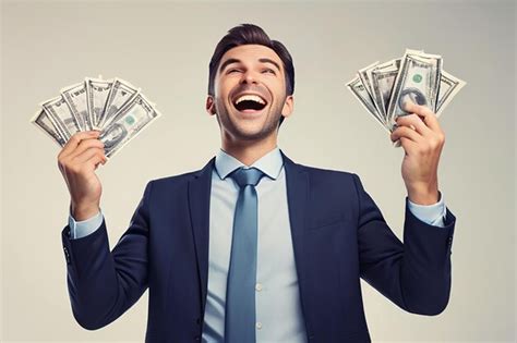 Cheerful businessman throwing money up | Premium AI-generated image
