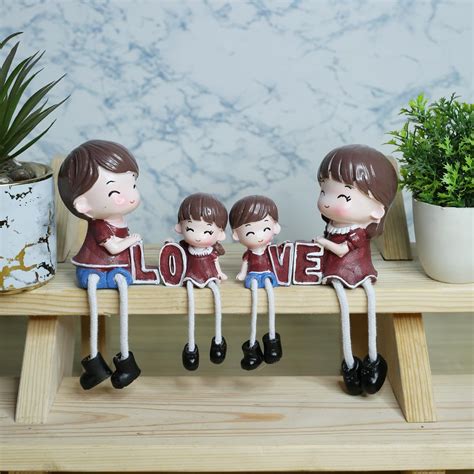 Wonderland Love Hanging Leg Family| Resin Hanging Dolls Set of 4 ...