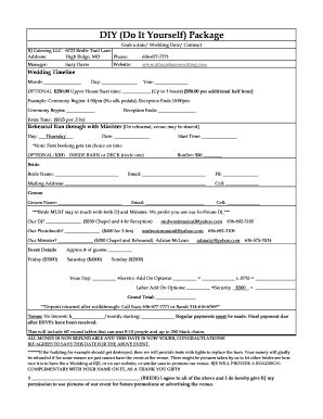 Fillable Online DIY Do It Yourself Package - brockingjbbcomb Fax Email ...