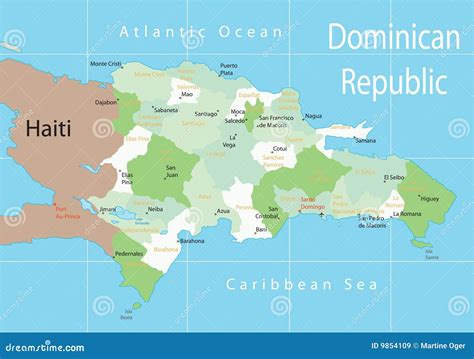 Dominican Republic. stock vector. Illustration of republic - 9854109