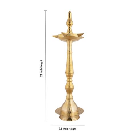 Giri- Kerala Lamp | Brass Kuthu Vilakku | 5 Face Lamp