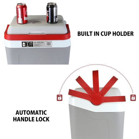 Koolatron Ice Chest Cooler | Locking Carry Handle | 25 L (26 qt)