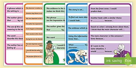KS2 Reading Sentence Stems Display Posters (teacher made)