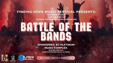 Postponed. New Date TBA. Finding Hopes "Battle of the Bands", 7301 NE ...