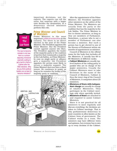 Working Of Institutions - NCERT Book of Class 9 Political Science ...