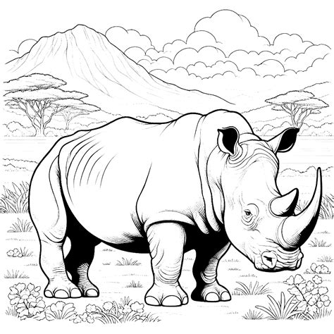 Rhino Coloring Pages 38 - Coloring Pages Gem