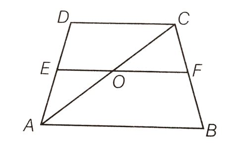 E is the mid-point of the side AD of the trapezium ABCD with `AB||DC ...
