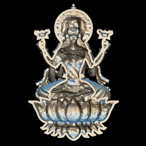 Dhanalaxmi 3D Model STL Jewelry - Divine Beauty Pendant