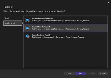 Visual Studio 2022 Azure 的图像结果