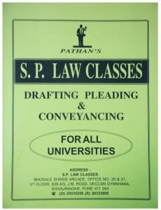 Pathan's S. P. Law Classes Notes On Drafting Pleading & Conveyancing ...