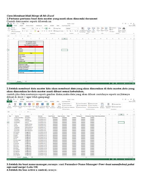 Image result for Contoh Mail Merge Excel