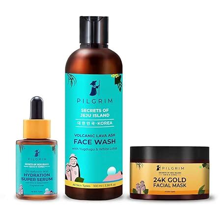 Pilgrim 24K Gold Home Facial Therapy for Smoothening & Glowing Combo ...