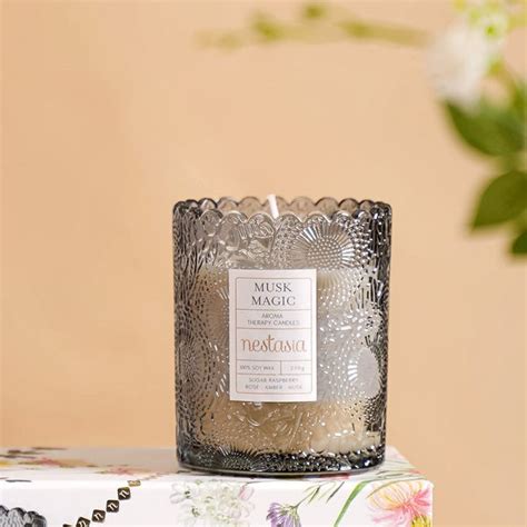 Mogra & Musk Melody Scented Candle Jars Set Of 2 Online - Premium ...