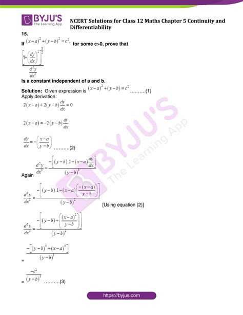 Class 12 Maths Continuity and Defferential Exercise 5.2 的图像结果