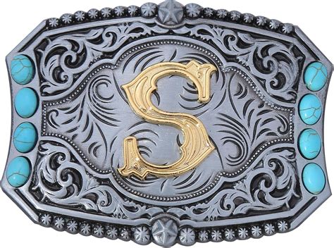 Amazon.com: Bolatilt Vintage Turquoise Belt Buckle Men Western Cowboy ...