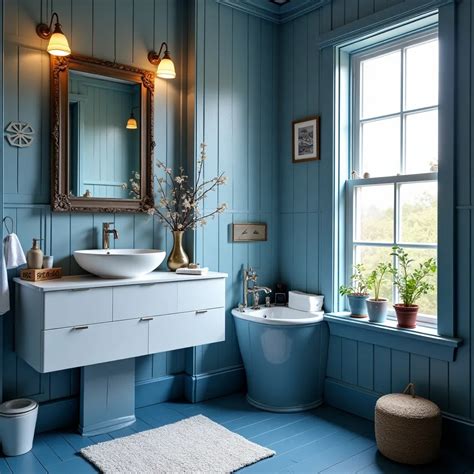 Blue Bathroom Decor Ideas - HomeDesignsAI