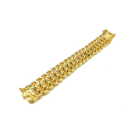 Vintage Monet Statement Gold Weave Bracelet 1980s For Sale at 1stDibs ...