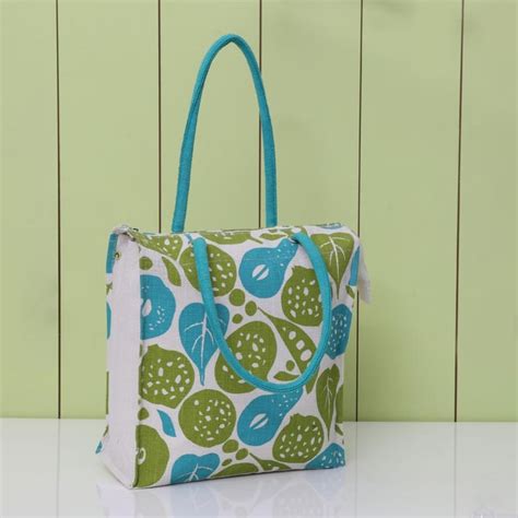 Buy Livia Leafy Shopping Jute Bag from Home Centre at just INR 299.0