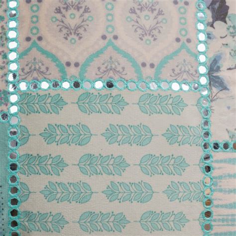 Valencia Turquoise Velvet Patchwork Cushion Cover 16 x 16 Inch Online ...