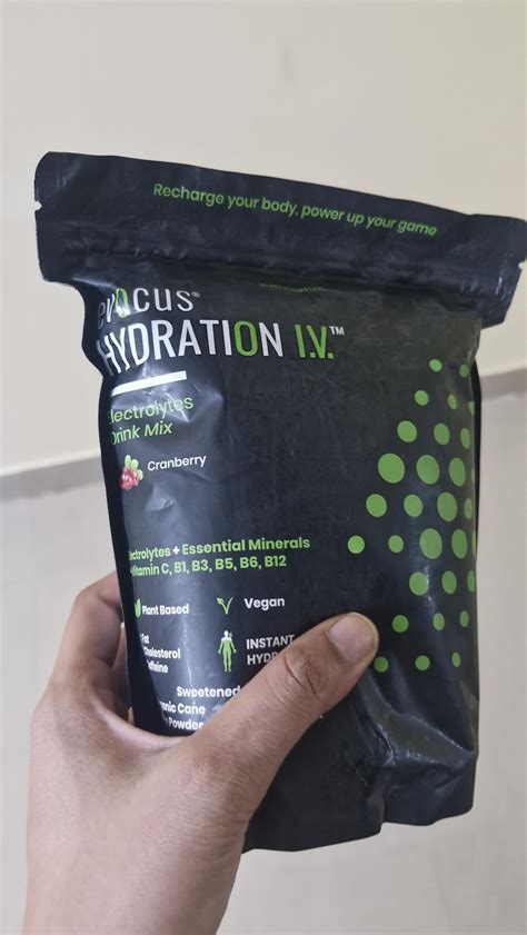 Evocus Hydration IV Electrolyte Drink Mix Powder | Cranberry | Energy ...