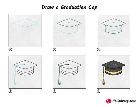 Graduation Cap Drawing 的图像结果
